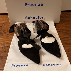 Proenza Schouler Eyelet-embellished mules